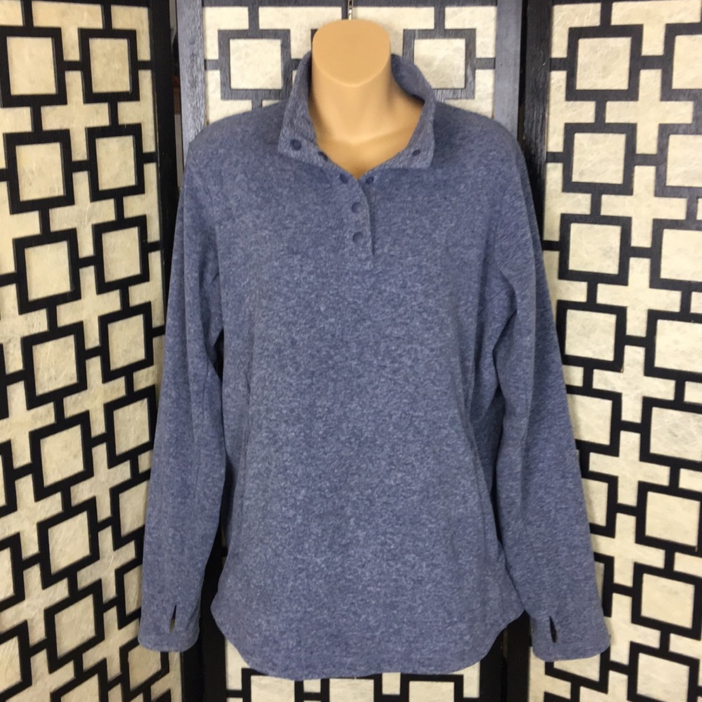 Duluth Trading Company Blue micro fleece pullover